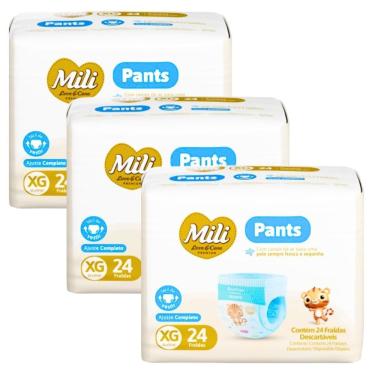 Imagem de Fralda Descartavel Infantil Love & Care Premium Pants Tam XG Cintura Elastica 360 3 Pacotes 72 Unidades Mili