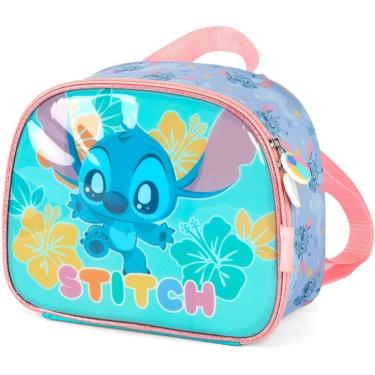 Imagem de Lancheira Termica Infantil Luxcel Stitch Scrump Disney Poliester Turquesa Escolar Meninas
