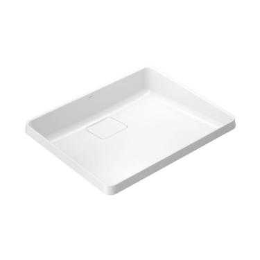 Imagem de Cuba de Sobrepor Docolflow 50x40 12020512026 Retangular para Banheiro em Cerâmica Branca Docol