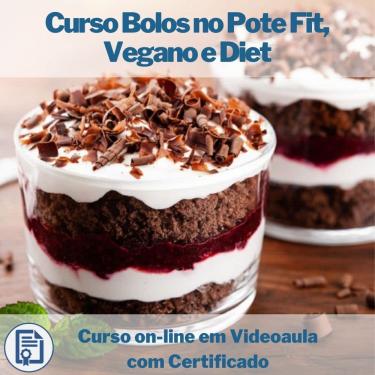 Imagem de Curso on-line em videoaula de Bolos no Pote Fit, Vegano e Diet com Certificado