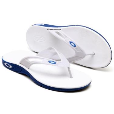 Imagem de Chinelo Rest Branco E Azul Prime - Oakley