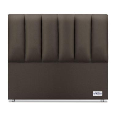 Imagem de Cabeceira South Linho Marrom Casal (11x140x125) - Ortobom