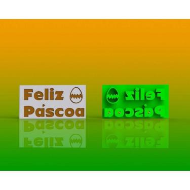 Imagem de Marcador Páscoa Placa Feliz Páscoa Mod 2