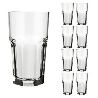 Imagem de Jogo 8 Copos 340ml Vidro Bristol Suco Drinks Transparente