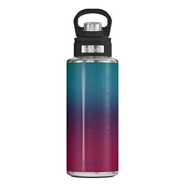 Imagem de Tervis Copo térmico Ombre Blue Raspberry com parede tripla mantém as bebidas frias, garrafa de boca larga de 946 ml, aço inoxidável