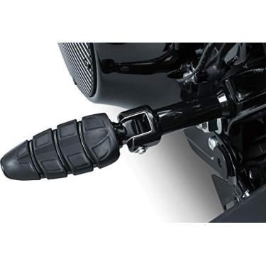 Imagem de Kuryakyn 8924 Adaptadores de encaixe macho estriado para pedais traseiros e pisos: 2018-19 Harley-Davidson Softail motocicletas, preto brilhante, 1 par