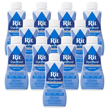 Imagem de Tinta líquida sintética Rit DyeMore | Pacote com 12 | Funciona com poliéster, acrílico, plástico, nylon e outros tecidos| Crie cores e designs personalizados
