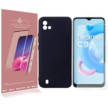 Imagem de Capa Aveludada Premium Compativel Realme C11 6.52 + Pelicula Vidro 9h - Luiza Cell25