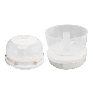 Imagem de Dispensador de arroz rotativo Balde de armazenamento de alimentos secos Grade alimentar PP 6 Grade para cozinha doméstica Branco