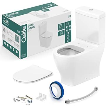 Imagem de Kit Vaso Sanitário com Caixa Acoplada e Assento Soft Close Slim Celite