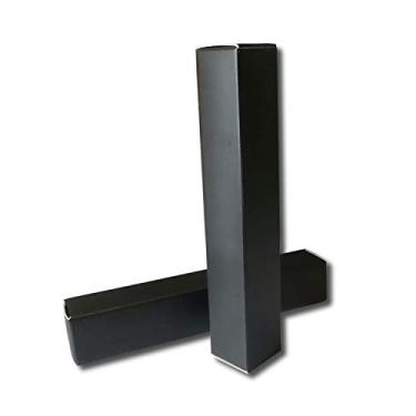 Imagem de ANZKA Caixa de 50 peças vazia de brilho labial 12 x 2 x 2 cm, embalagem de tubo de rímel textura fosca preto brilho labial estojo de papel kraft para esmalte organizador de bálsamo de armazenamento faça você mesmo amostra de maquiagem suporte de luxo para embalagem