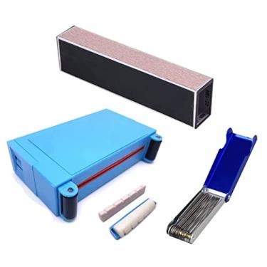 Imagem de TUOREN Kit de ferramentas DIY com peças de guitarra acústica elétrica com lixadeira de moagem niveladora de feixe de lixamento para porca de guitarra e sela de ponte