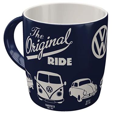 Imagem de Nostalgic-Art Caneca de café retrô, 325 ml, VW – The Original Ride – ideia de presente VW Bus, produto de licença oficial (OLP), copo de cerâmica, design vintage