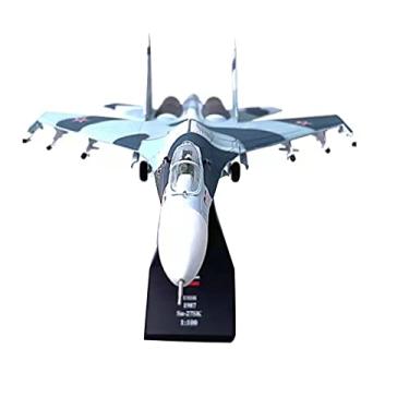 Imagem de TECKEEN 1/100 Russian SU-27 Fighter Attack Plane Metal Fighter Military Model Diecast Plane Model for Collection