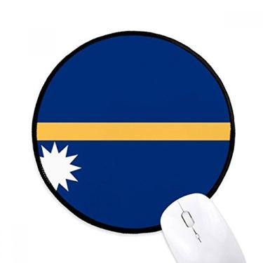 Imagem de DIYthinker Tapete redondo para computador com bandeira nacional de Nauru Oceania Country para mesa de trabalho