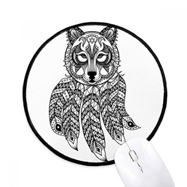 Imagem de DIYthinker Tapete de mouse silencioso para bebê de guaxinim para mesa de escritório tapete redondo para computador