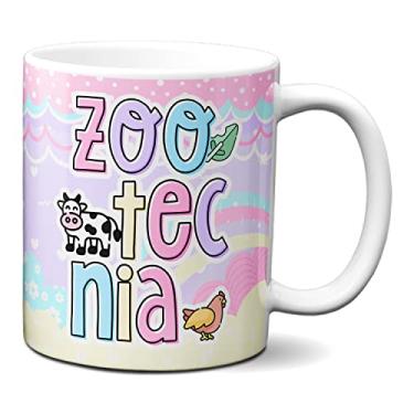 Imagem de Caneca Zootecnia Profissão Presente Criativo Animais (Branca)