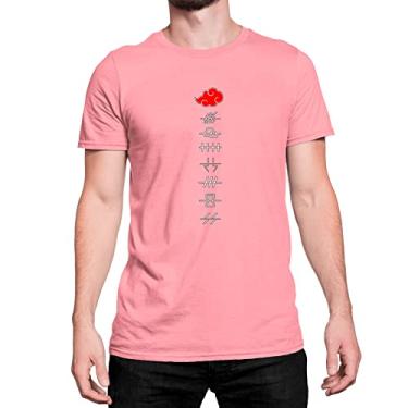 Imagem de Camiseta T-Shirt Anime Naruto Akatsuki Mambros Renegados Cor:Rosa;Tamanho:P;Gênero:Unissex