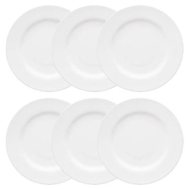 Imagem de Conjunto De Pratos Rasos 06 Peças Flamingo White Oxford