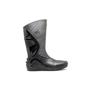 bota motociclista motosafe para motoboy em pvc impermeável preta