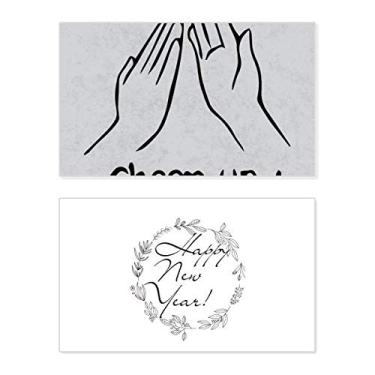Imagem de Black Palmas Gesto Personalizado Ano Novo Festival Cartão Bless Mensagem Presente