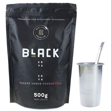 Imagem de KIT COPO DE TERERÉ ALUMÍNIO + BOMBA DE TERERÉ LISA + BLACK ERVA (Energético)