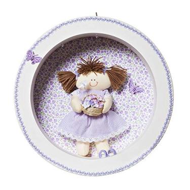 Imagem de Potinho de Mel Nicho 3 Leds Menina Cesta De Flores Quarto Bebê Infantil Menina Lilás