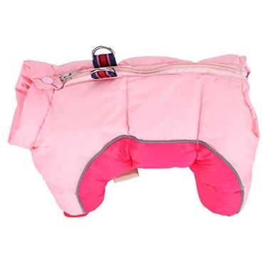 Imagem de LZKW Roupas para cães, roupas para cães aquecidas, roupas convenientes à prova de para animais de estimação, design canelado de quatro pernas para viagens ao ar livre para animais de estimação