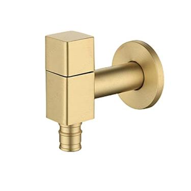 Imagem de Bronze Ouro Lavanderia Torneira do Banheiro Montagem na Parede Torneira de Água Fria Torneira da Pia Torneira Bibcocks Mangueira de Jardim Externa Torneira de água, D5