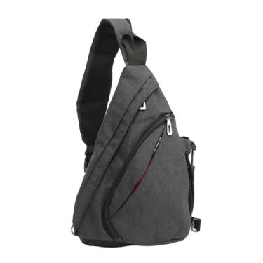 Imagem de Fanny Pack, Simples e Elegante Pacote de Peito Multifuncional Portátil Ajustável Alça de Ombro Saco de Estilingue para Viagens Ao Ar Livre (GREY)