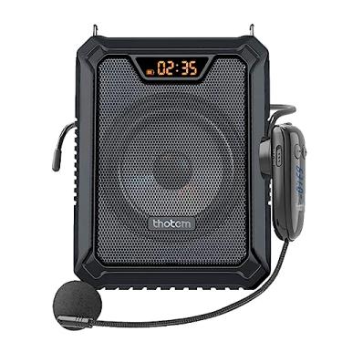 Imagem de Amplificador de Voz Profissional Portátil - THOTEM A20 - Microfone headset sem fio - Potência 25W - Bateria 3.200mAh