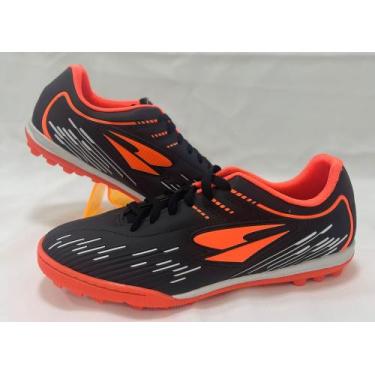 Imagem de Chuteira Dray Adulta Society Quadra 391, Preto, Laranja, 41