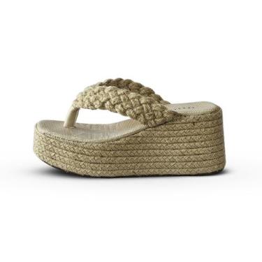 Imagem de Sandália Plataforma De Dedo Com Cordas Juta - Jessica Leal Shoes, Natu
