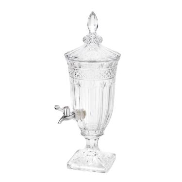 Imagem de Dispenser Suqueira de Cristal C/Pé e Tampa Brandon Transparente 2 Litros Wolff