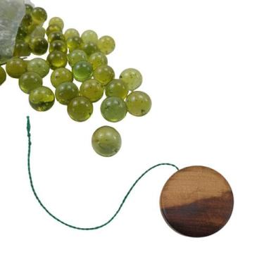 Imagem de Brincadeiras Tradicionais - 1 Ioio de Madeira 30 Bolinha de Gude - BEN