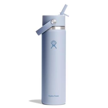 Imagem de Hydro Flask Garrafa com tampa de canudo flexível de 680 g - aço inoxidável isolado - tampa larga de palha, não derrama, à prova de vazamento no surfe