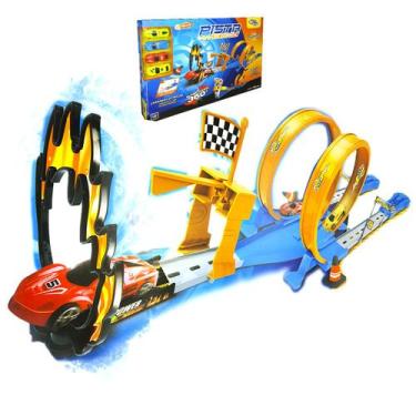 Imagem de Pista Loop  com Lançador radical mega rampa 6  Carrinhos - 44 BOX, Pis