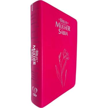 Imagem de A Bíblia de Estudo da Mulher Sábia ARC Full Color C/ Harpa Avivada e Corinhos Capa PU Luxo Magnólia Pink