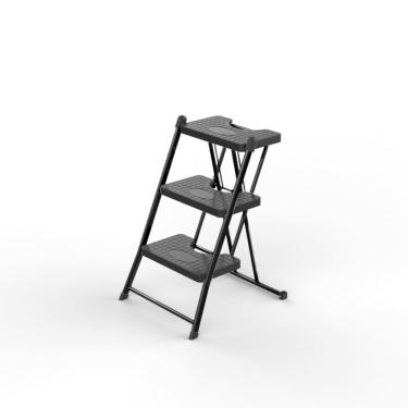 Imagem de Escada de Alcance 3 Degraus Preta Anodilar