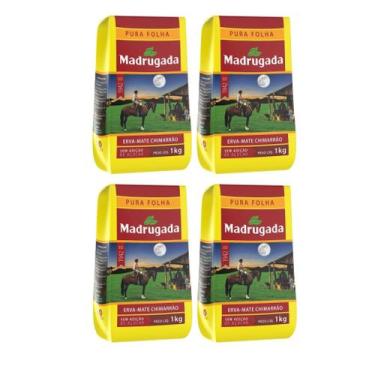 Imagem de 4 Erva mate Chimarrão MADRUGADA PURA FOLHA Moagem Grossa 1kg