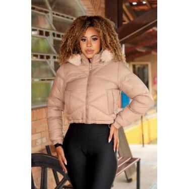 Imagem de Jaqueta Puffer Nylon Dupla Face - Krayani, Marrom, Claro, Mod04, G
