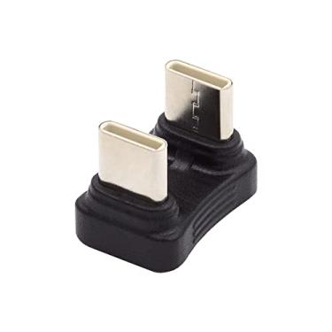 Imagem de cablecc Adaptador De Dados Usb-C Tipo C Macho 480 Mbps Para Extensor Acoplador, Formato U Oposto, Ângulo Traseiro Telefone Banco E Laptop