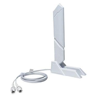 Imagem de Antena WiFi 7 2.4G 5G 6G Dual Band Base Magnética Wi-Fi 6E WI-FI7 para ASUS ROG Maximus B850 Z790 X890 Z890 Z890 PC Desktop Placa-Mãe Wi Fi Placa de Rede Sem Fio Roteador WiFi Branco