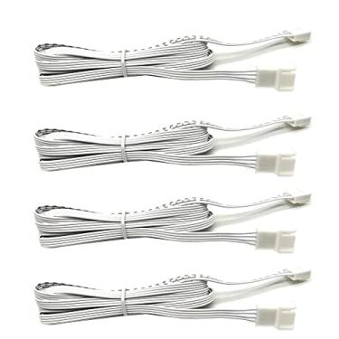 Imagem de YSRSAI Cabos De Extensão Flexíveis Para Iluminação Led Rgb Ou Cct Com Mudança Cor Sob O Armário Cozinha, Kit 2 M (78,74"), Conectores Cabo Macho E Fêmea 4 Pinos (Pacote 4)