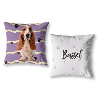 Imagem de Kit 2 Almofadas Pet Cachorros Cheias 40cm x 40cm Decorativas Sala Sofá
