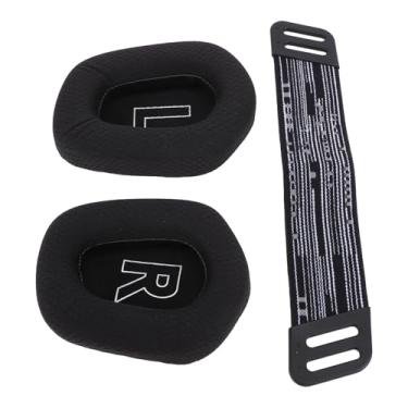 Imagem de Diyeeni Almofadas de Orelha de Espuma de Memória Com Tiras de Face para a Cabeça, Almofadas de Malha Respirável, Acessórios de Substituição para Fone de Ouvido Sem Fio G733 e Fone de (Preto)