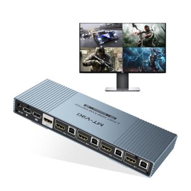 Imagem de MT-VIKI Multivisualizador 4K Quad Hdmi Kvm 4X1 Com Pip Pop, Suporta Um Conjunto De Controle Teclado/Mouse/Monitor, 4 Peças, A 30 Hz, Comutação Perfeita Teclas Atalho/Botões