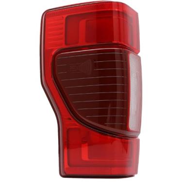 Imagem de MiKaFex Conjunto de luz traseira do lado esquerdo do motorista compatível com 2020 2021 2022 Ford F250 F350 Super Duty LED lanterna traseira lâmpada de freio de halogênio (w ponto cego)