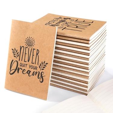 Imagem de Inspirational Journals, Mini Notebooks for Kids Bulk, 24 Pack Kraft Paper Motivational Pocket Notebooks for School Prize, Bulk Gifts for Kids, Students Party Favors (80 Lined Page, 4×5.5 In)