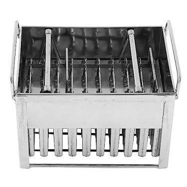 Imagem de Máquina de molde de picolé de aço inoxidável, durável, reutilizável, design multiuso para fazer sorvete, gelatina, sobremesas, lanches em casa, 40 peças, 5900 g, 24 x 37 x 27 cm